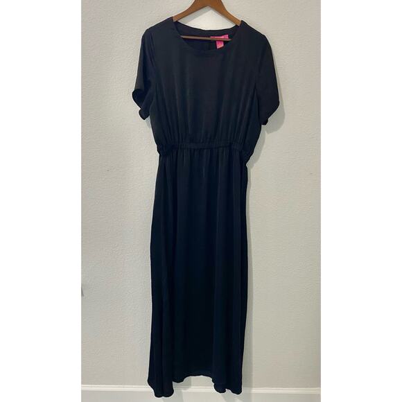 Catherine Malandrino Dresses & Skirts - Catherine Catherine Malandrino Dress Womens Size XL Long Black Short Sleeved